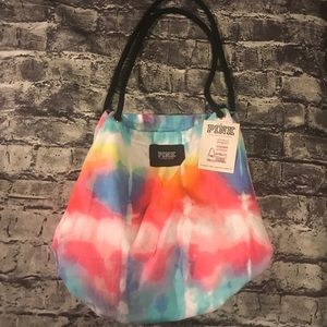 PINK BEACH TOWEL BAG